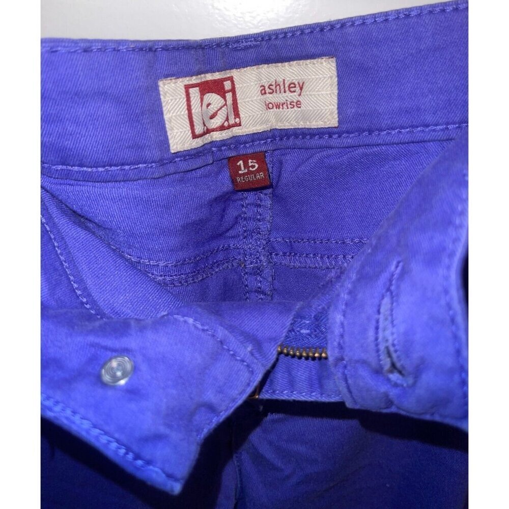 L.E.I Ashley Lowrise Sasha Pants Size 15 Neon Purple - Picture 2 of 7